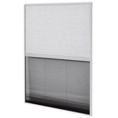 Greatstore Plise komarnik za okna aluminij 80x100 cm s senčilom