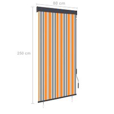 Vidaxl Zunanje rolo senčilo 80x250 cm rumeno in modro