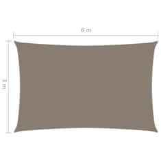 Greatstore Senčno jadro oksford blago pravokotno 3x6 m taupe