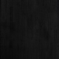 Vidaxl Regal črn 60x30x105 cm trdna borovina