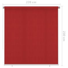 Vidaxl Zunanje rolo senčilo 220x230 cm rdeče