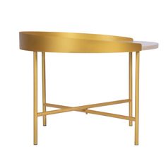 Homla HOMLA BREVE Kavna mizica zlata 60x60x40 cm