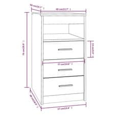 Vidaxl Omarica s predali dimljeni hrast 40x50x76 cm konstruiran les