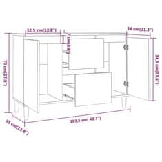 Vidaxl Komoda, hrast sonoma siva, 103,5x35x70