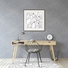 Decormat Podloga za stol parket Pes buldoga 100x70 cm 