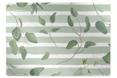 Decormat Podloga za stol Leaves on a striped background 140x100 cm 