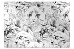 Decormat Podloga za stol Sketched cats 140x100 cm 