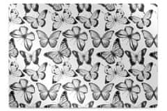 Decormat Podloga za zaščito tal Black and white butterfly 100x70 cm 