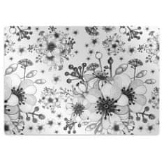 Decormat Podloga za stol Black and white pattern 100x70 cm 