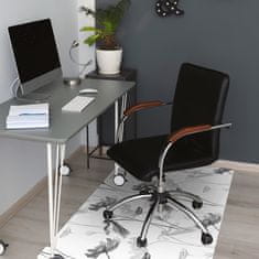 Decormat Podloga za pisarniški stol Poppy seed flower 100x70 cm 