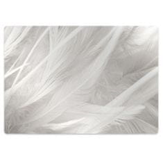 Decormat Podloga za pisarniški stol Beautiful white feathers 100x70 cm 