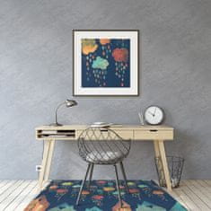 Decormat Podloga za stol Colorful houses 120x90 cm 
