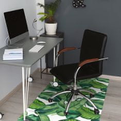 Decormat Podloga za pisarniški stol Green large leaves 120x90 cm 