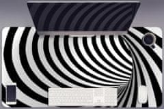Decormat Podloga za mizo Črno -beli vrtinec 90x45 cm 