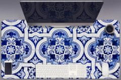 Decormat Podloga za mizo Modre ploščice 100x50 cm 
