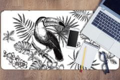 Decormat Podloga za pisalno mizo Black and white tropics 100x50 cm 