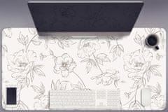 Decormat Podloga za pisalno mizo Sketched flowers 100x50 cm 