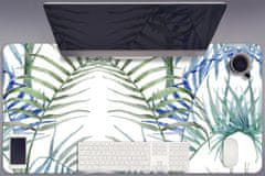 Decormat Podloga za pisalno mizo Tropski akvarelni listi 100x50 cm 