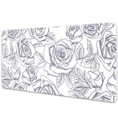 Decormat Podloga za pisalno mizo Blue roses 90x45 cm 