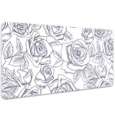 Decormat Podloga za pisalno mizo Blue roses 90x45 cm 