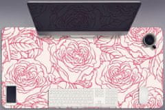 Decormat Podloga za pisalno mizo Vrtnice doodle 100x50 cm 