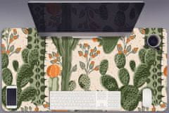 Decormat Podloga za pisalno mizo Oranžni kaktus 90x45 cm 