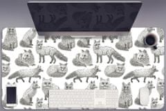 Decormat Podloga za pisalno mizo Drawn foxes 90x45 cm 
