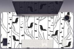 Decormat Podloga za pisalno mizo Ptice in drevesa 100x50 cm 