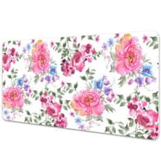 Decormat Podloga za pisalno mizo Pink flowers 90x45 cm 