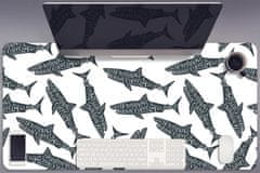 Decormat Namizna podloga Shark typography 90x45 cm 