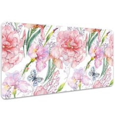 Decormat Podloga za pisalno mizo Peonies cvetje 100x50 cm 