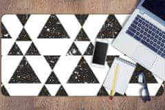 Decormat Podloga za pisalno mizo Black and white triangles 90x45 cm 