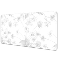 Decormat Podloga za pisalno mizo Gray flowers 100x50 cm 