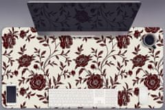 Decormat Podloga za pisalno mizo Burgundy flowers 100x50 cm 