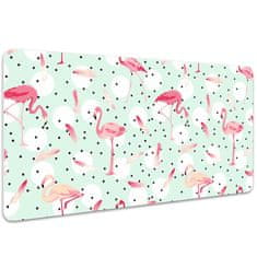 Decormat Podloga za pisalno mizo Flamingos and dots 90x45 cm 