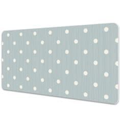 Decormat Podloga za pisalno mizo White polka dots 100x50 cm 