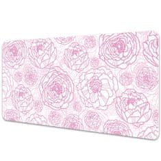 Decormat Podloga za pisalno mizo Pink flowers 90x45 cm 