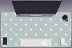 Decormat Podloga za pisalno mizo White polka dots 100x50 cm 