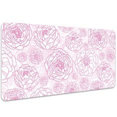 Decormat Podloga za pisalno mizo Pink flowers 90x45 cm 