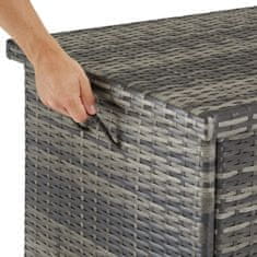 tectake Škatla za shranjevanje Kiruna s plastično mrežico, 120x55x61,5cm, 270l Siva