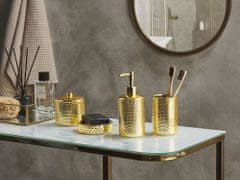Beliani Komplet 4 kosov kopalniških dodatkov zlate barve CUMANA