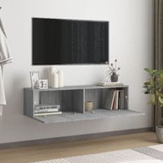 Vidaxl Stenska TV omarica siva sonoma 120x30x30 cm konstruiran les