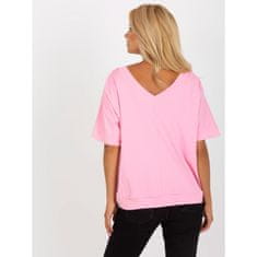 FANCY Ženska bluza s potiskom in izrezom na hrbtu CALA roza-zelena FA-BZ-7920.90_388543 Univerzalni