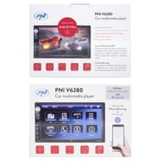 PNI V6280, avtoradio z zaslonom na dotik, Bluetooth, Mirror Link, 2 DIN, vhod za vzvratno kamero