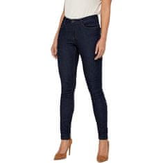 Vero Moda Ženske kavbojke VMSEVEN Skinny fit 10183948 Dark Blue Denim (Velikost XS/30)