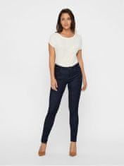 Vero Moda Ženske kavbojke VMSEVEN Skinny fit 10183948 Dark Blue Denim (Velikost XS/30)