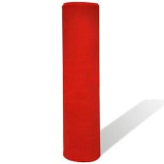 Vidaxl Rdeča Preproga 1 x 20 m Izjemno Težka 400 g/m2
