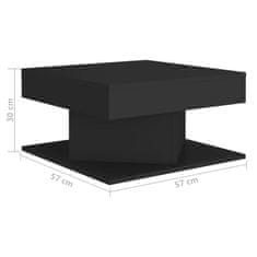 Vidaxl Klubska mizica črna 57x57x30 cm iverna plošča