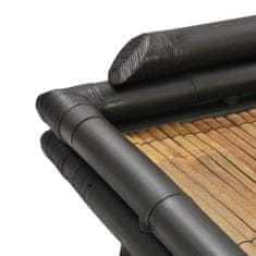 Greatstore Okvir za posteljo, temno rjava, bambus, 90 x 200 cm