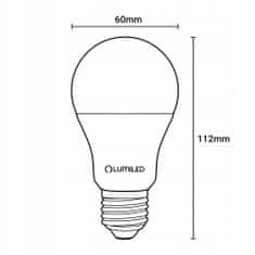 LUMILED 10x LED žarnica E27 A60 8W = 60W 806lm 3000K Toplo bela